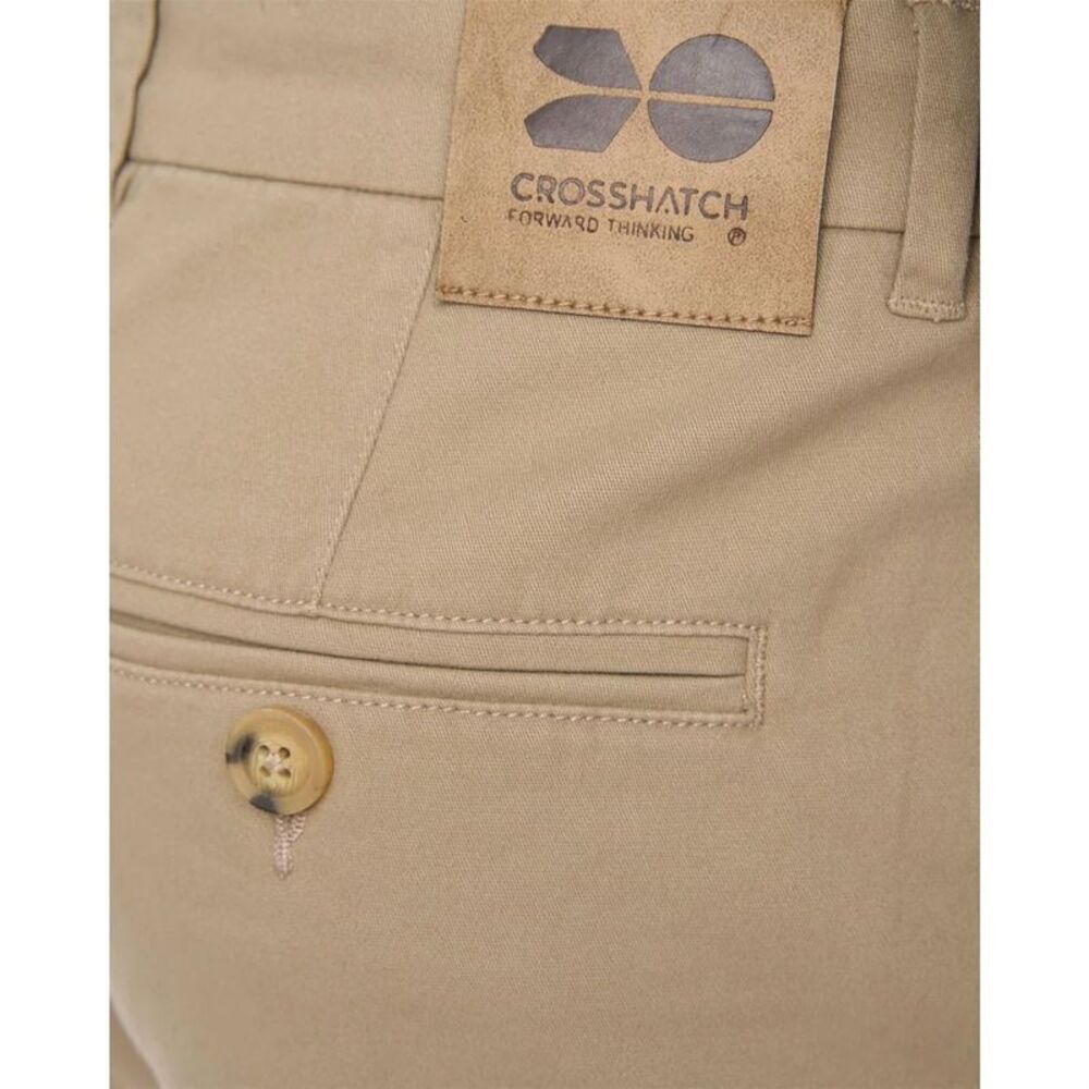 Crosshatch Mens Roysden Pants / Cream - Picture 3 of 4
